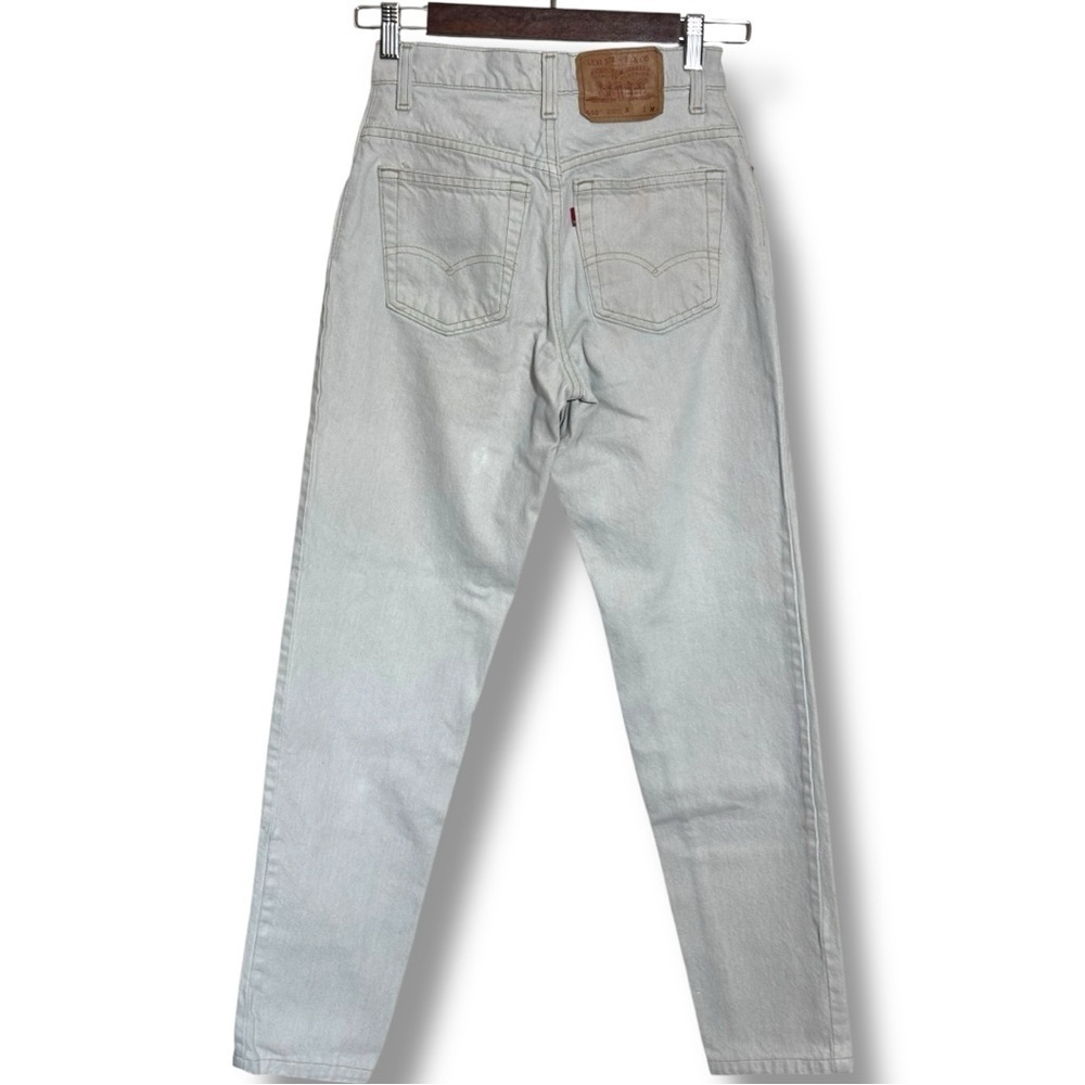 Levi's 550 White Relaxed Fit Bootleg High Waisted Classic Style Jeans - Picture 6 of 11